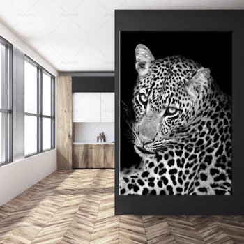 

Nordic Canvas Painting Black White Leopard Animal Poster Cuadros Paintings on Canvas Wall Art for Home Decorations Wall Decor