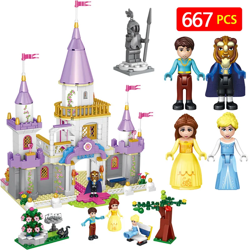 

Creators Technic Architecture Legoinglys 41067 Belle's Enchanted Castle Model Building Block Bricks Toy Gift for Kids