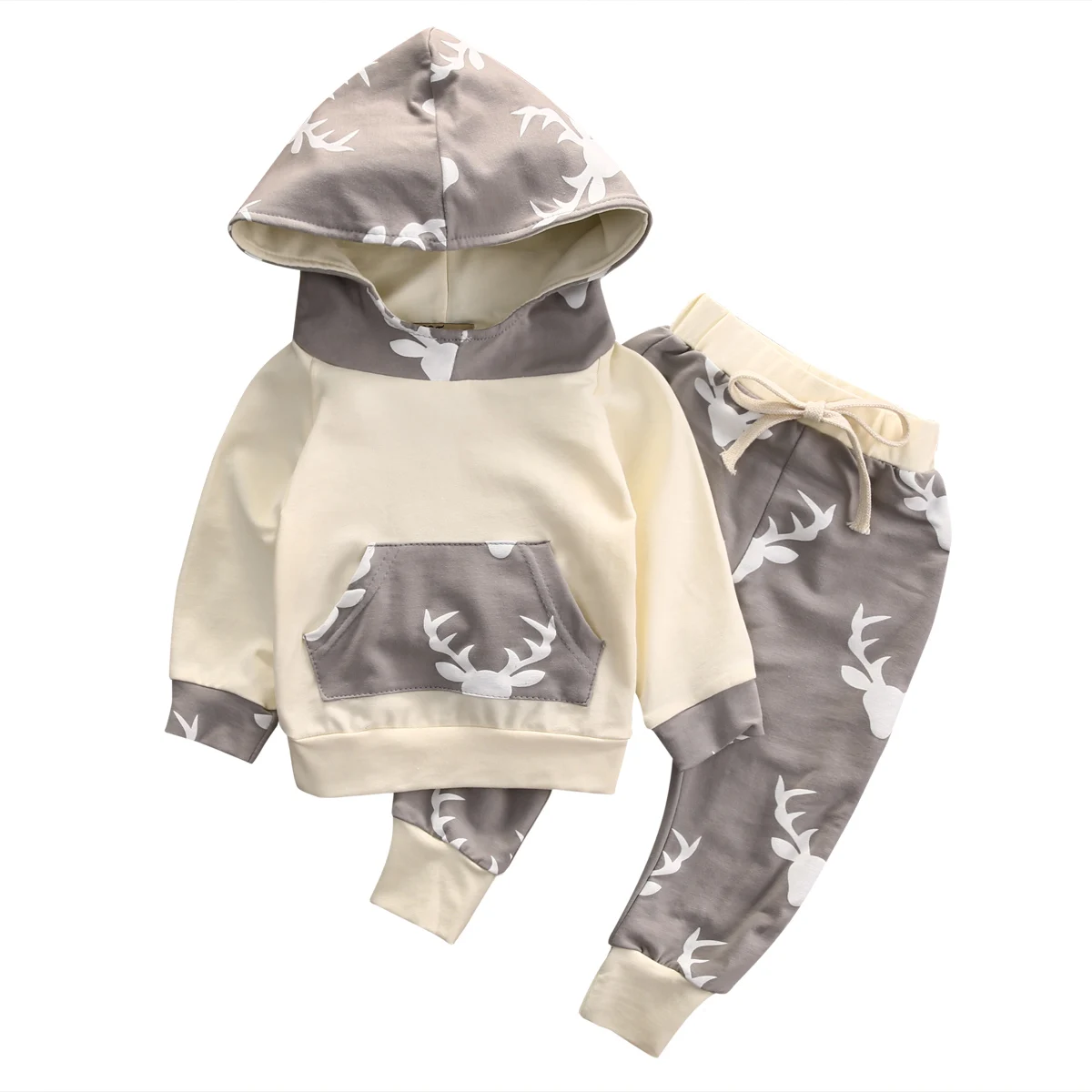 

Casual Baby Clothes Kids Baby Boys Deer Hooded Tops Pullover Coat Harem Pants Leggings Outfits Clothes Set 0-4T