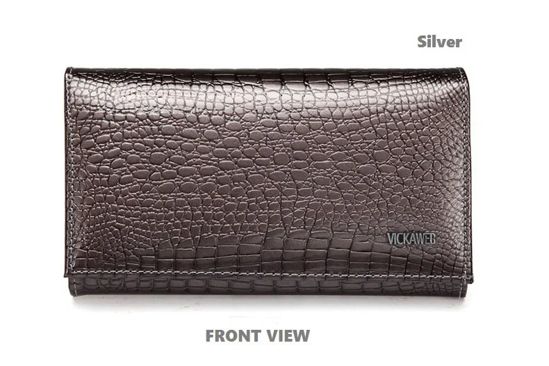 VICKAWEB Genuine Leather Small Wallet Women Wallets Alligator Short Purse Coins Hasp Girls Wallet Fashion Female Ladies Wallets-015