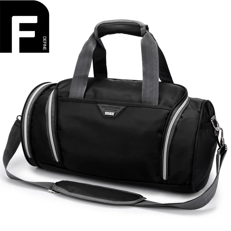 

Large Capacity Polyester Men's Travel Bags Vintage Handbags Shoulder Bag Luggage Duffle Tote with Separated Shoes Compartment