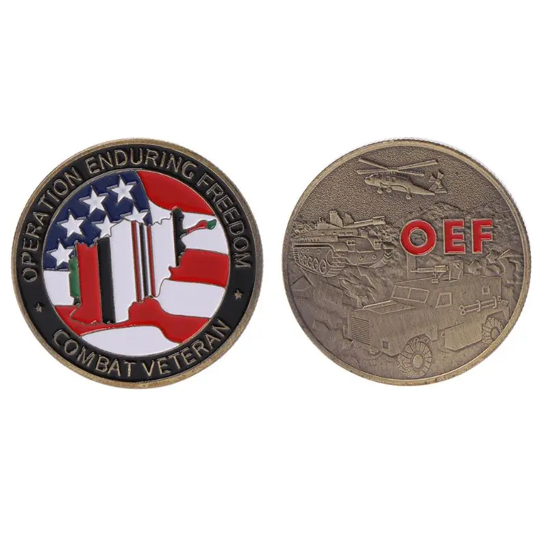

Commemorative Coin Free Line OEF/OIF Collection Souvenir Collectible Coins Plated Alloy Art Craft Travel Gifts