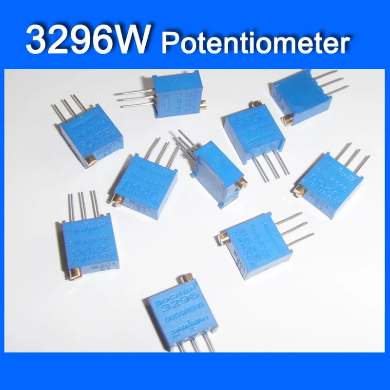 5Pcs 3296W 2M Condensador de ajuste preestablecido Resistor multiespira Variable potenciómetro Top Adj