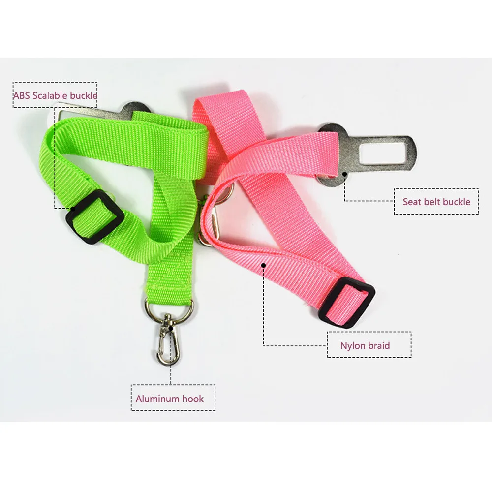 Seatbelt Harness Leash Clip Pet Dog Car Belt Security Keep Your Dog Safe  High Quality Universal Nylon Dog Seat Belt #3d28 (5)