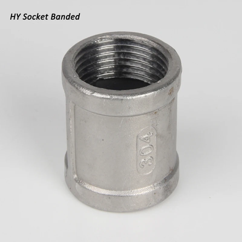

1/8" 1/4" 3/8" 1/2" 3/4" BSPT Thread Socket Banded Tube, Equal Pipe Fitting Connector