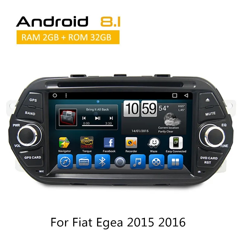 

Double Din GPS Navigation For Fiat Egea 2015 2016 Dodge Neon 2017 Android 8.1 Car Radio Stereo bluetooth TPMS Dash Cam