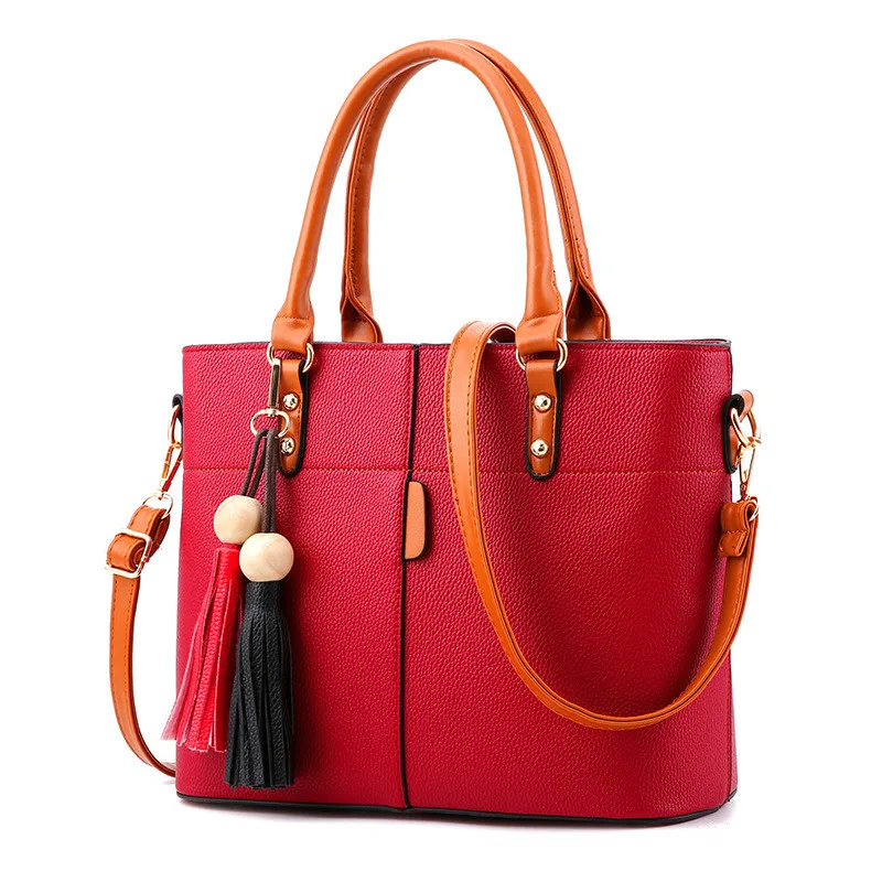 

MONNET CAUTHY New Arrival Female Bags Solid Color Hot Pink Purple Wine Red Black Grey Tote Concise Leisure Lady Fashion Handbags