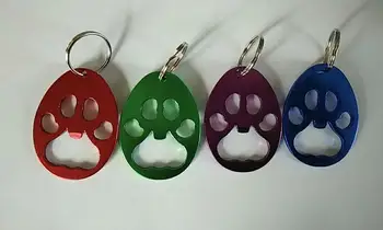 

500pcs/lot Fast shipping Wholesale Metal pawprint beer bottle opener cheap bulk bottle opener keychain SN098