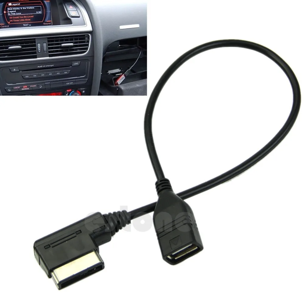 

1pc New Music Interface AMI MMI AUX to USB Adapter Cable Flash Drive for Audi Car Audio