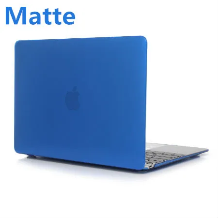 3 в 1 Кристальный/матовый чехол для Apple Macbook Air Pro retina 11,6 12 13,3 15,4 13 15 дюймов с сенсорной панелью сумка для ноутбука - Цвет: Matte  Dark blue