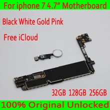 Для iphone 7 4,7 дюймов материнская плата разблокированная материнская плата 100% оригинал для iphone 7 логическая плата с сенсорным ID