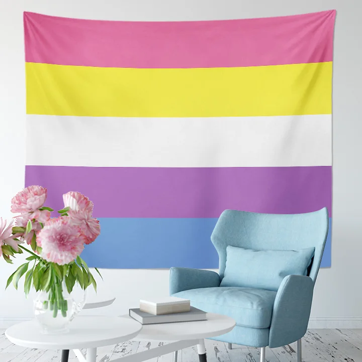 130x150 см высококачественное украшение для дома, ЛГБТ, гей-Прайд, радужные полосы, Висячие гобелены для гостиной с принтом - Цвет: Rainbow-Stripes009