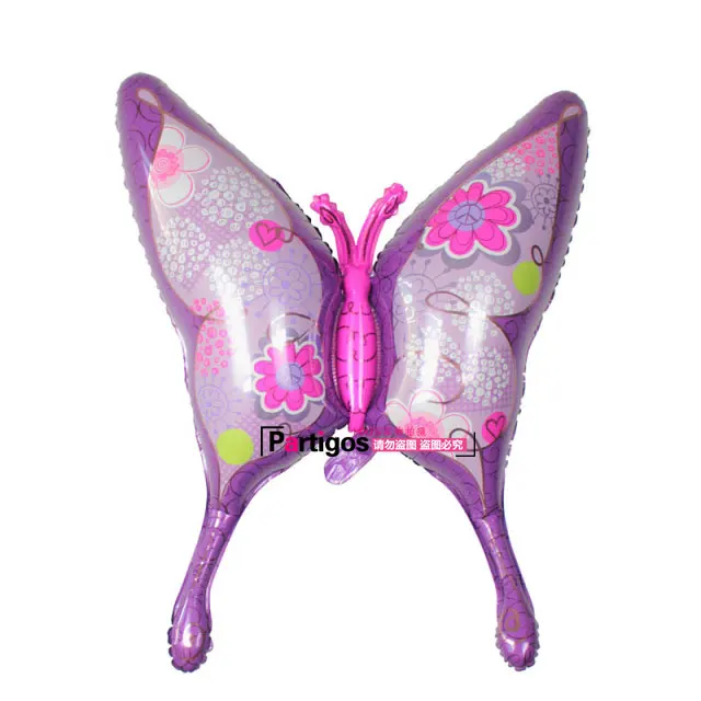 butterfly 1 шт джунгли животные, тигр, Лев Обезьяна зебра жираф корова воздушные гелиевые шары Дети сафари День Рождения Декор на тему зоопарка поставки - Цвет: butterfly