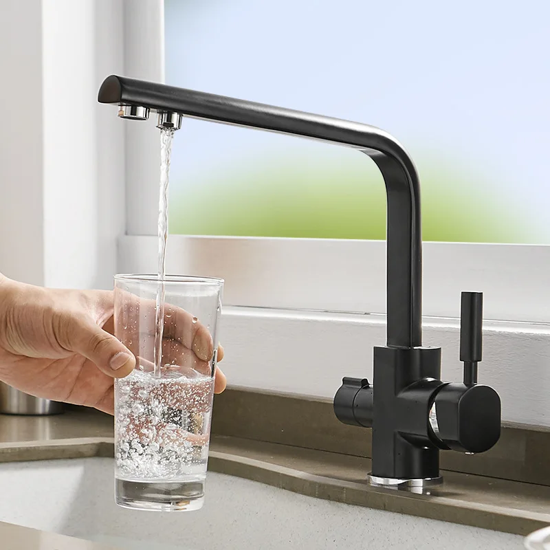 Solid Brass Kitchen Purification Faucet Drinking Tap Pure Water Faucet Dual Handle Hot Cold Mixer Taps Crane torneira cozinha цена Solid Brass Kitchen Purification Faucet Drinking Tap Pure Water Faucet Dual Handle Hot Cold Mixer Taps Crane torneira cozinha цены онлайн
