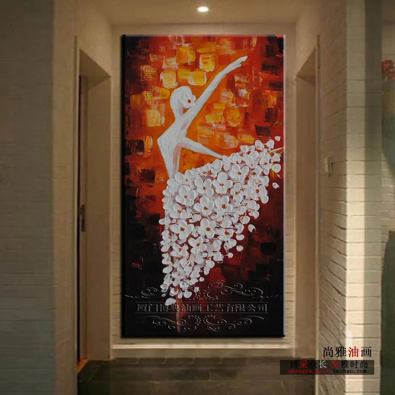 Современные Входные декоративная живопись мода коробка настенная живопись искусство абстрактный Рисунок Танцы расписанную живопись