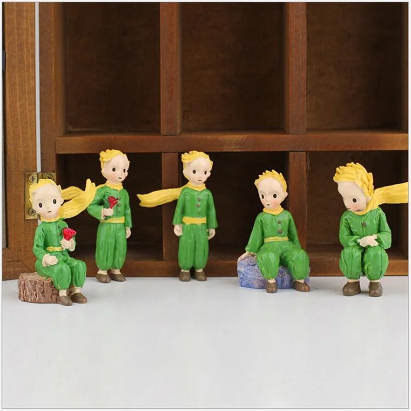 Hot sale 5 styles The little prince Rose Mininatures Figurines resin craft ornaments home decoration Christmas birthday gift