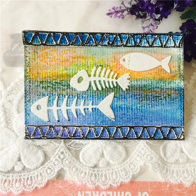 

Fish Bones Letters Metal Cutting Dies for Scrapbooking DIY Album Embossing Folder Paper Cards Maker Template Decor Stencils Dies