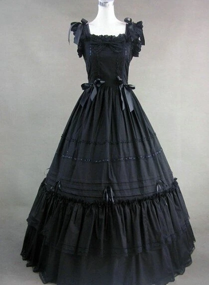black fancy gown