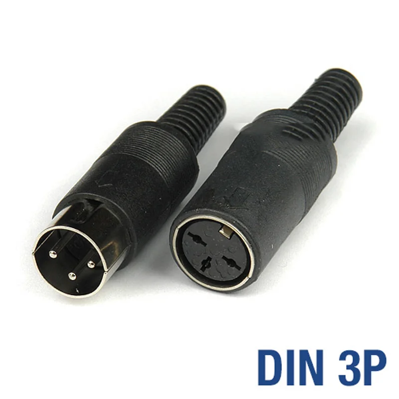 

GuSuo 4PCS DIN 3P - 8P Male & Female MIDI Data Audio Cable Adapter Plug 3 4 5 PIN 6 7 8 Pole DIN Solder Connector 2M+2F