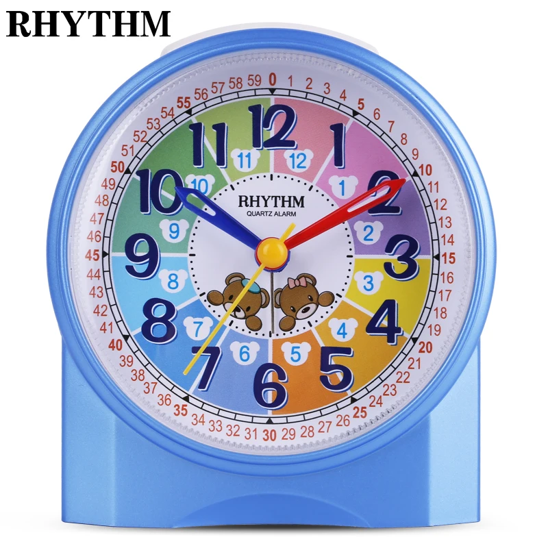 RHYTHM Beep Alarm ,Snooze,Light, Silky Move Student alarm clock, Child