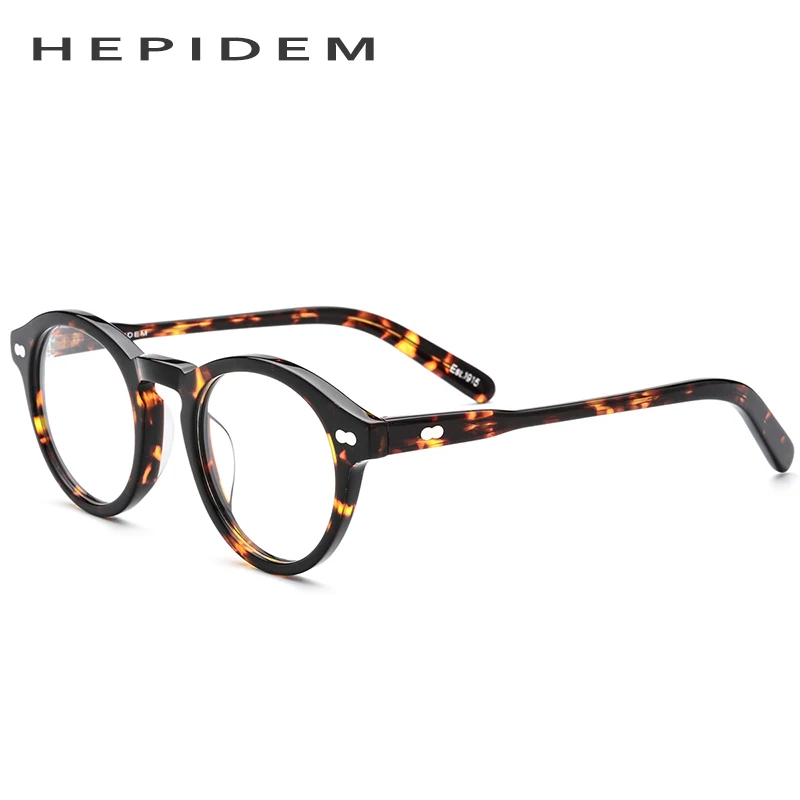 Vintage Runde Retro Myopie Rahmen Frauen Optische Männer Transparent Brillen Acetat Iq6wSt6