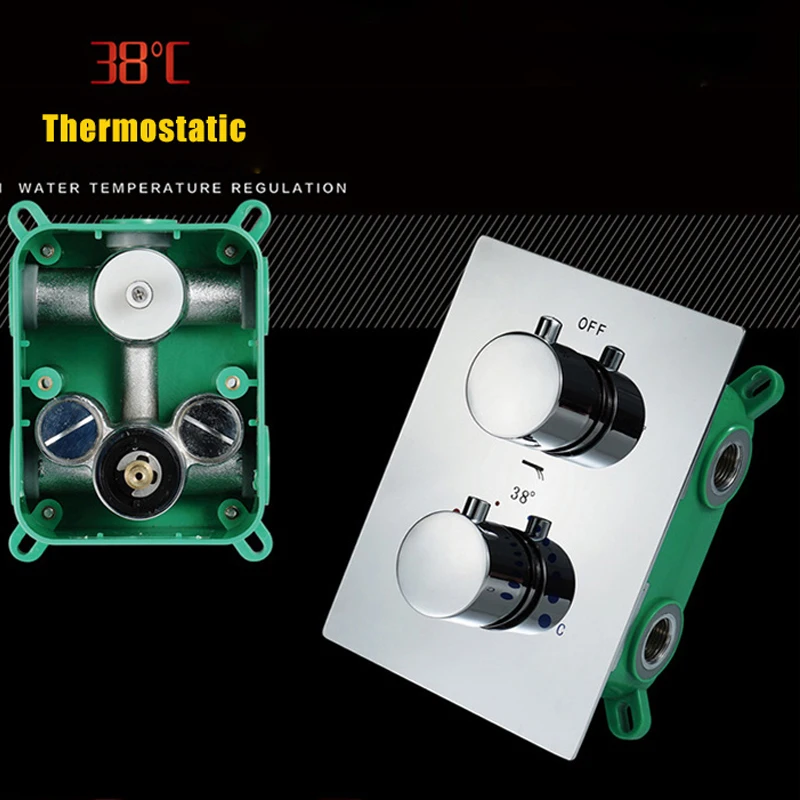 Thermostatic Shower Faucet Set 64 Colors LED Light Shower Head Rainfall 30cm Polished Shower Massage Bathroom Slide Bar Showers Thermostatic Shower Faucet Set 64 Colors LED Light Shower Head Rainfall 30cm Polished Shower Massage Bathroom Slide Bar Showers