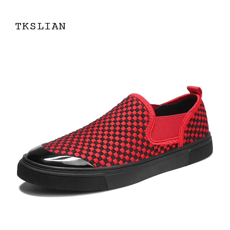 

Summer shoes men loafers male footwear flats men walking driving shoes female fabric casual shoes fashion drop shipping red