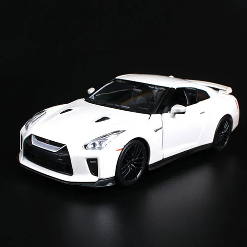 Maisto Bburago 1:24 Nissan GT-R GTR R35 спортивный автомобиль сплав автомобиль металлические игрушки подарок модифицированный автомобиль модель для коллекции - Цвет: Белый