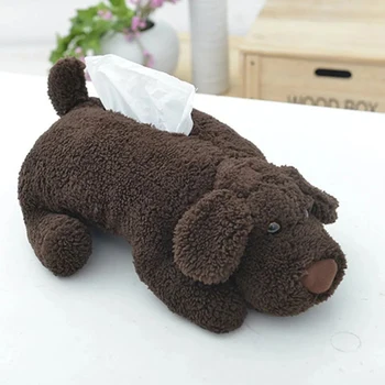 

Cute Cartoon Teddy Doll Doll Tissue Set Plush Napkin Tray Creative Car Tray Household Decor