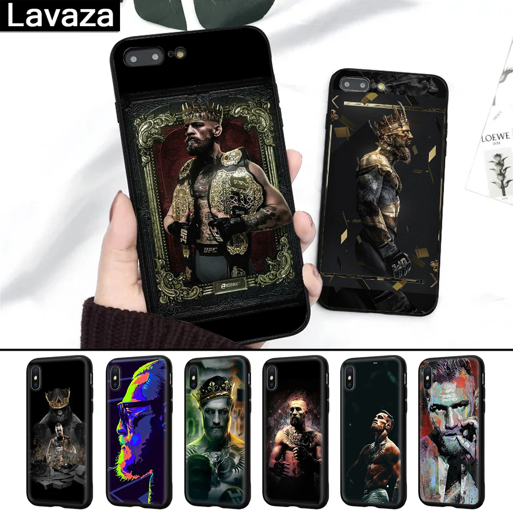 

Lavaza UFC Conor McGregor Silicone Case for iPhone 5 5S 6 6S 7 8 Plus X XR XS Max