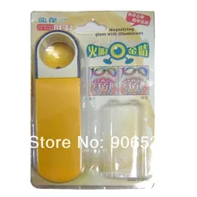 2 шт./лот Мини Лупа 15X с светодиодный свет Многофункциональный Ювелирные изделия Лупа