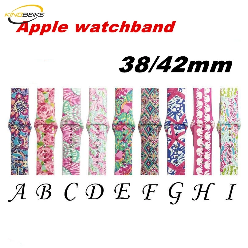 

9 Colors Soft Silicone WatchBand For Apple Watch Series 1 2 3 4 Wrist Bracelet Strap iWatch 38mm 42mm 40mm 44mm Replacement Band