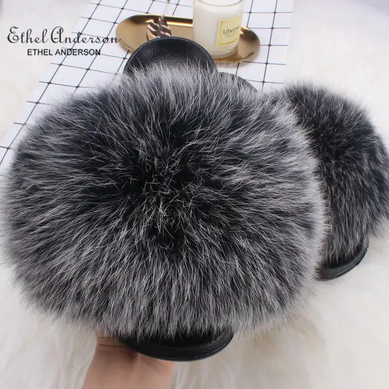 ethel anderson fur slippers