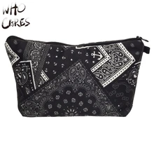 Who Cares Bandana 3D Printing Women Cosmetic Bag Organizer Maleta de Maquiagem Make up Bag Necessaire Travel Makeup Bag Brand