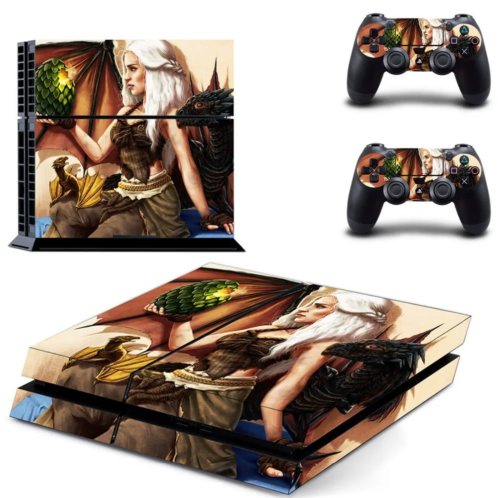 Daenerys Targaryen наклейка для PS4 наклейка крышка для sony playstation 4 консоли и 2 контроллера шкуры