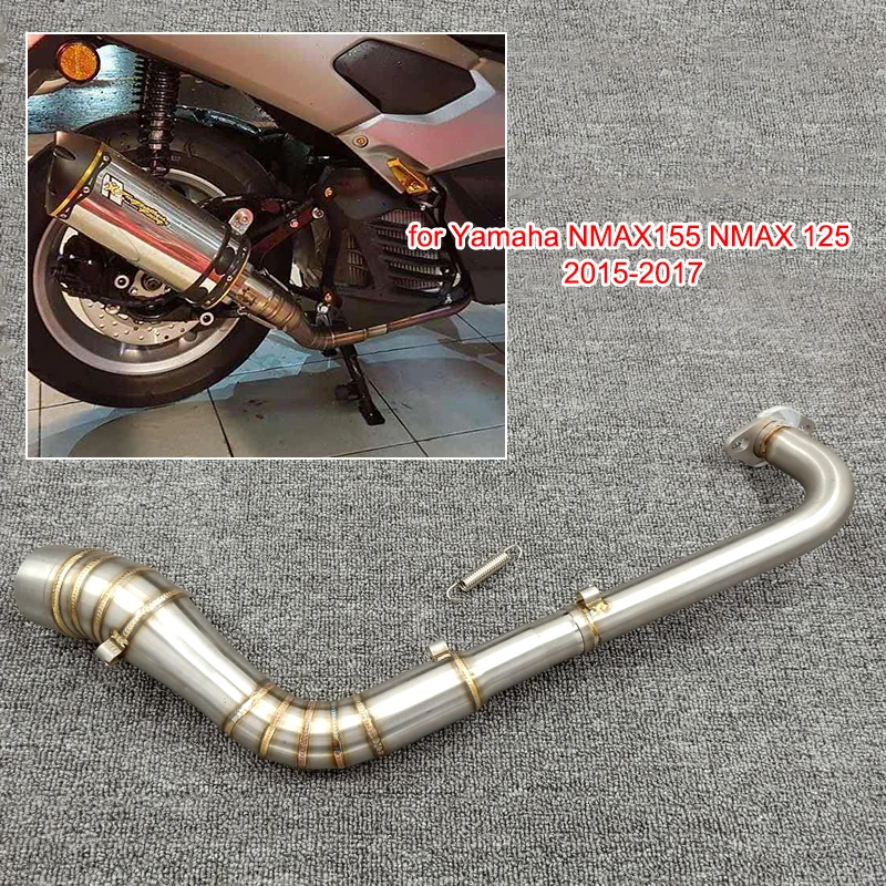 NMAX 155 125 полная выхлопная система средняя звеньевая труба 304 нержавеющая сталь без