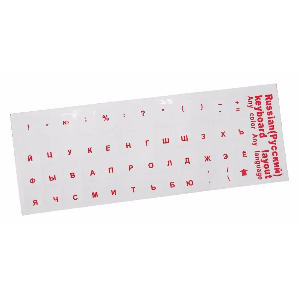 

Practical Standard Layout Russian Transparent Letters Keyboard Adhere Firmly, For Stickers