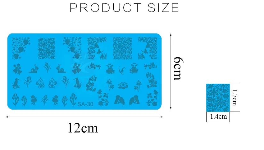 1 шт красота цветок стили полировка изображений Печать ногтей штамповки пластины 6 см* 12 см konad Штамповка ногтей Дизайн ногтей