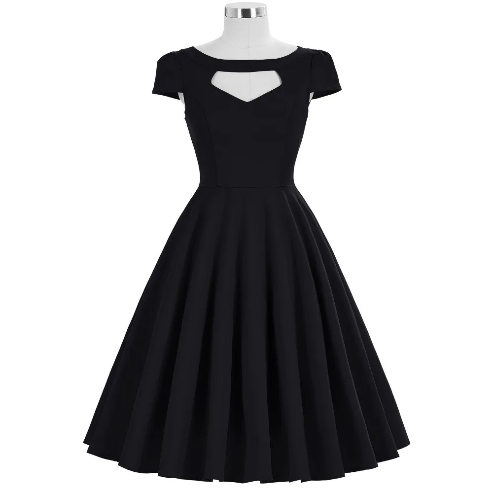 

1950s 60s Vintage Dress Cap Sleeve Tunic Retro Casual Rockabilly Dresses Womens Summer Party Swing Dress Audrey Hepburn Vestidos