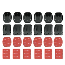 Sticker 6X Curved 6X Flat surface fixed Mounts 12pcs 3M Adhesive Sticky for GoPro4 3+ for Xiaomi Yi SJCAM SJ4000 Accessories