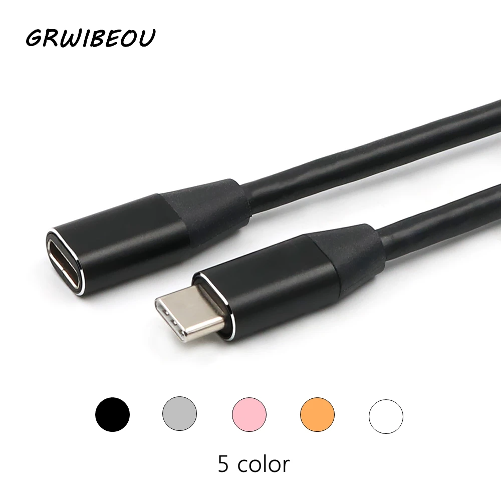 GRWIBEOU type C для type c USB 3,1 мужчин и USB-C женщин для расширения данных Кабельный УДЛИНИТЕЛЬ шнур 1 м для Macbook