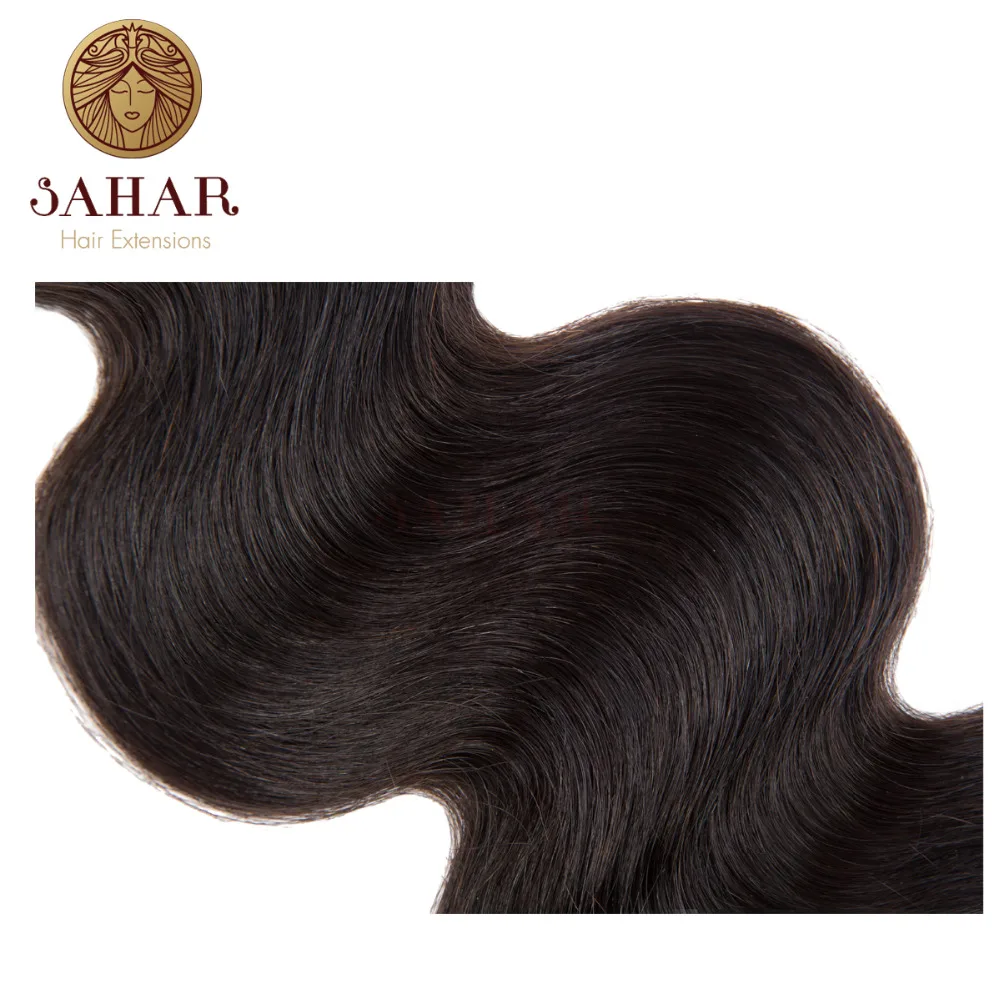 SAHAR Unprocessed Brazilian Weft Hair Body Wave Extensions 100% Remy Human Hair Weave Bundles Natural Color Free Shipping