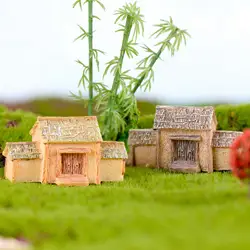 1 шт. Смола моделирование миниатюрная фигурка играть дома игрушки куклы здание украшение дома древний город ворота двор