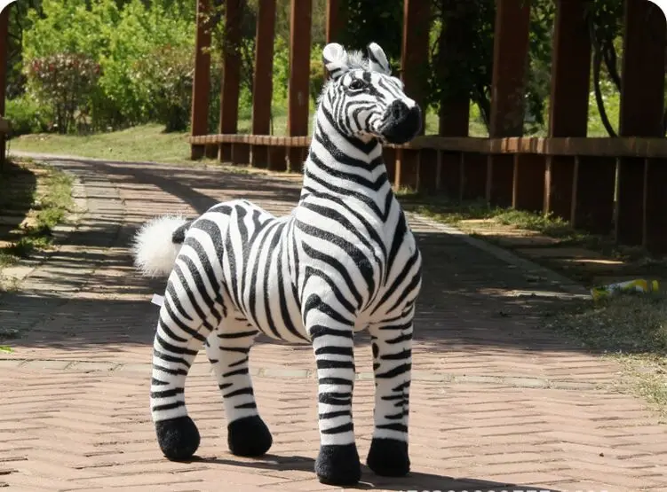 lovely creative plush simulaiton zebra toy stuffed zebra doll gift