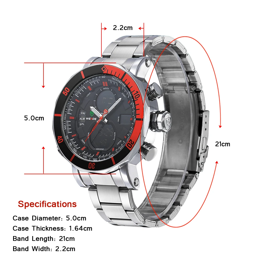 WEIDE relojes men watches top brand luxury alarm clock stainless steel sport led electronic wrist watches waterproof watches WEIDE relojes men watches top brand luxury alarm clock stainless steel sport led electronic wrist watches waterproof watches