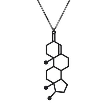 

Testosterone Molecule Necklace free ship 12pcs/lot