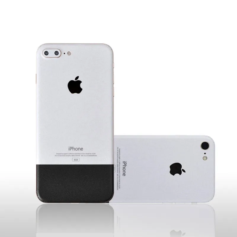 0,25 мм белый и черный Задний виниловый защитный чехол-накладка для iphone 7/7 Plus/8/8 Plus/X