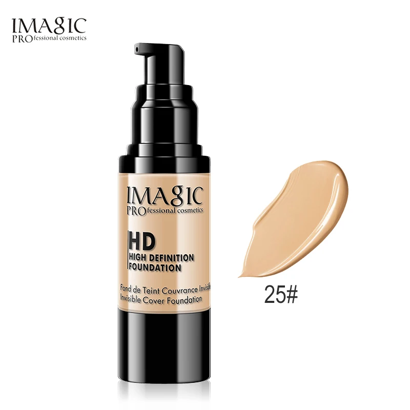 IMAGIC отбеливающий увлажняющий HD Жидкий тональный крем Highlight Shadow Makeup Cosmetic - Цвет: 25