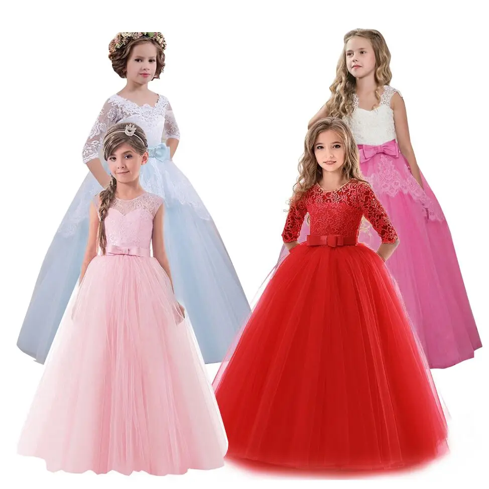Новинка года, Брендовое платье с цветочным узором для девочек подростковое платье принцессы для свадебной вечеринки, детская одежда для девочек 10, 11, 12, 13, 14 лет