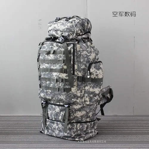 100L70L водонепроницаемый Камуфляжный Большой Вместительный багажный открытый рюкзак мужская дорожная сумка может быть расширена Сумка для кемпинга альпинизма - Цвет: camouflage 3